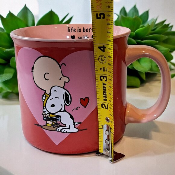 Peanuts Valentines Charlie Brown & Snoopy LIFE IS BETTER with FRIENDS Mug - Picture 7 of 7